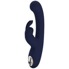 PRETTY LOVE Lamar vibrator za polnjenje s stimulatorjem klitorisa temno modra
