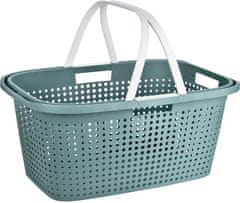 EXCELLENT Košara za perilo z ročaji 60 x 40 cm zelena KO-Y54231150green