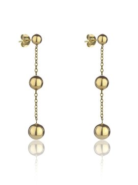 Marc Malone Pozlačeni viseči uhani Alison Gold Earrings MCE24001G