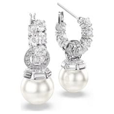 Swarovski Bleščeči uhani 2 v 1 s cirkoni in kristalnimi biseri Matrix 5691716