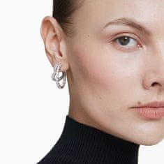 Swarovski Matrix razcepljeni obročasti uhani s prozornimi cirkoni 5705748