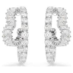 Swarovski Matrix razcepljeni obročasti uhani s prozornimi cirkoni 5705748
