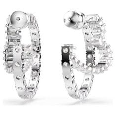 Swarovski Matrix razcepljeni obročasti uhani s prozornimi cirkoni 5705748