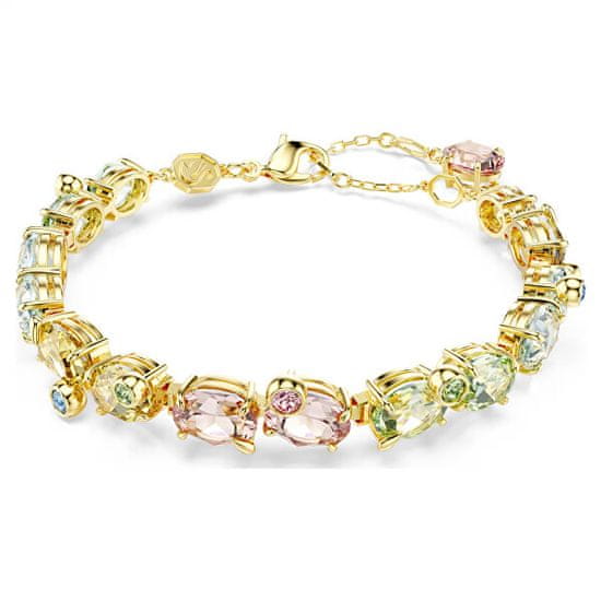 Swarovski Unikatna zapestnica z bleščečimi barvnimi kristali Tennis Gema 5705808