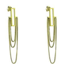Marc Malone Čudoviti pozlačeni viseči uhani Ryan Gold Earrings MCE24028G
