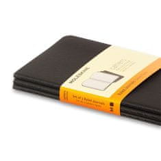Moleskine Beležnice Cahier, S, z vrsticami, 3 kosi - črne