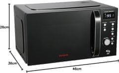 AIWA mikrovalovna pečica z žar funkcijo AMW-202DG/BK, 20 l, digitalna, 700W
