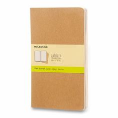 Moleskine Beležnice Cahier, L, čiste, 3 kosi - rdeča