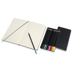 Moleskine Skicirka - trda vezava-L, darilni komplet s svinčniki