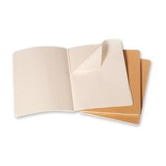 Moleskine Beležnice Cahier, XL, prozorne, 3 kosi - črne