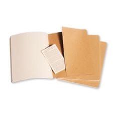 Moleskine Beležnice Cahier, XL, prozorne, 3 kosi - črne