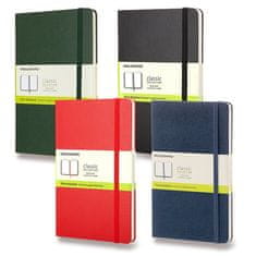 Moleskine Beležnica - trde platnice, L, prozorna - rdeča