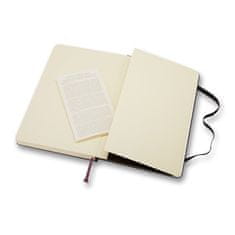 Moleskine Beležnica - trde platnice, L, prozorna - rdeča