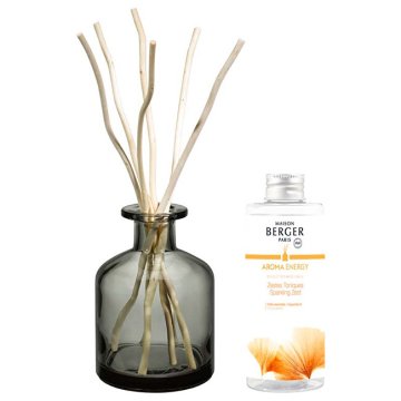 Maison Berger Paris Darilni set Aroma Energy difuzor siv + polnilo Sparkling Zest 180 ml