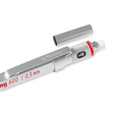 Rotring 600 srebrno mikroostrilo za svinčnike z različno širino konice 0,5 mm