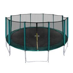 Aga Sport Pro Trampolin 518 cm Temno zelena + zaščitna mreža + lestev + žep za čevlje