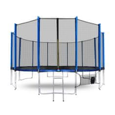 Aga Sport Pro Trampolin 500 cm Modra + zaščitna mreža + lestev + žep za obutev