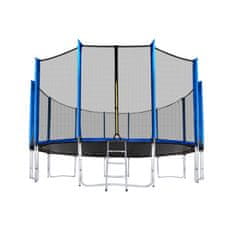 Aga Sport Pro Trampolin 500 cm Modra + zaščitna mreža + lestev + žep za obutev