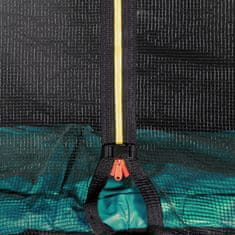 Aga Sport Pro Trampolin 500 cm Temno zelena + zaščitna mreža + lestev + žep za čevlje