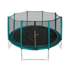 Aga SPORT PRO Trampolin 366 cm Temno zelena + zaščitna mreža + lestev