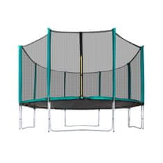 Aga SPORT PRO Trampolin 366 cm Temno zelena + zaščitna mreža + lestev