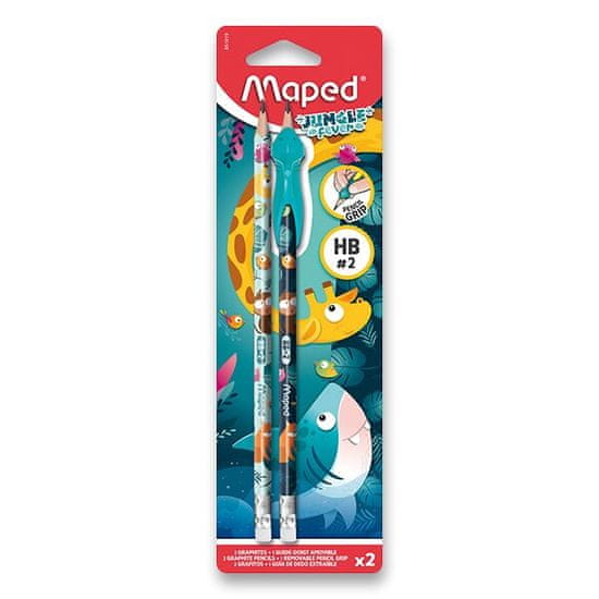 Maped Grafitni svinčnik Jungle Fever - set 2, trdota HB