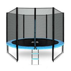 Aga Sport Pro Trampolin 305 cm Svetlo modra + zaščitna mreža + lestev