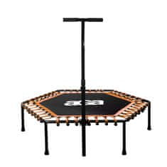 Aga FITNESS Trampolin 130 cm Oranžna + ročaj