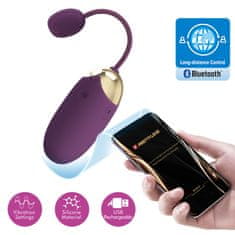 PRETTY LOVE Abner polnilno vijolično vibrirajoče jajce z bluetooth nadzorom