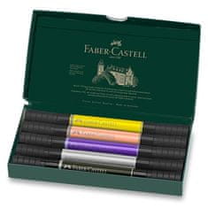 Faber-Castell Pitt Umetniško pero z dvojnim markerjem Modni komplet 5 kosov