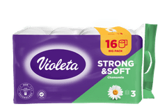 Violeta toaletni papir Strong & Soft, kamilica, 3-slojni, 16/1