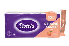 Violeta Strong & Soft toaletni papir Breskev, 3-slojni, 10/1