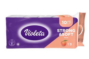 Violeta Strong & Soft toaletni papir Breskev, 3-slojni, 10/1