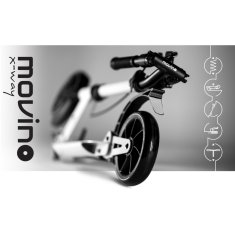Zložljiv skiro MOVINO X-Way z ročno in nožno zavoro, bel H-142-BI