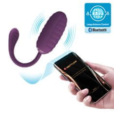 PRETTY LOVE Casper polnilno vijolično vibrirajoče jajce z bluetooth nadzorom