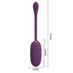 PRETTY LOVE Casper polnilno vijolično vibrirajoče jajce z bluetooth nadzorom