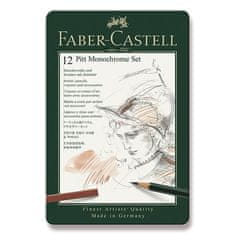 Faber-Castell Grafitni svinčnik Pitt Monochrome - komplet 12 kosov