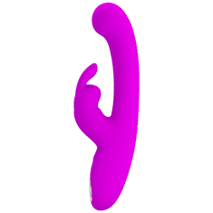 PRETTY LOVE Lamar vibrator za polnjenje s stimulatorjem klitorisa vijolična