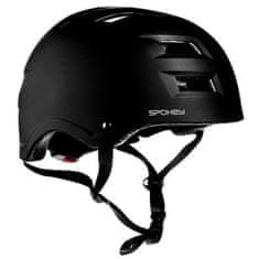 Spokey NINJA Kolesarska čelada, inline, skate, freeride, 55-58 cm, črna