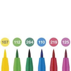 Faber-Castell Pitt Artist Pen Brush - 6 kosov, konica B, spomladanski odtenki