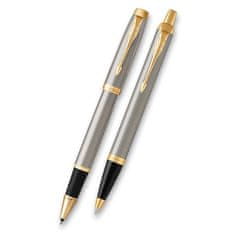 Parker IM Brushed Metal GT - komplet rolerja in krogličnega peresa
