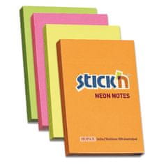 Stick'n Notes Neon 76 × 51 mm, 100 listov, roza