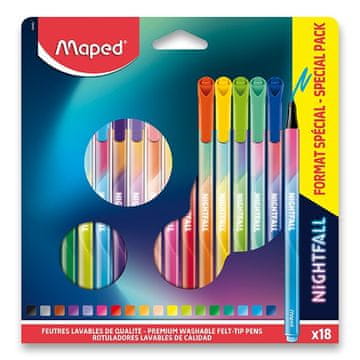 Maped Otroški flomastri Color'Peps Deco Nightfall - 18 barv