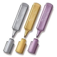Faber-Castell Svetlomer Textliner 46 Metallic - zlata kovinska barva