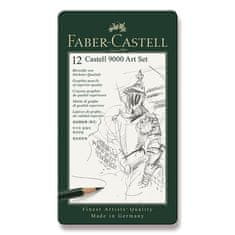 Faber-Castell Grafitni svinčnik Castell 9000 Art Set - 12 kosov, pločevinasta škatlica