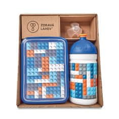Zdravá lahev Komplet Zdrava steklenička 0,5 l in kocke za zdravo malico