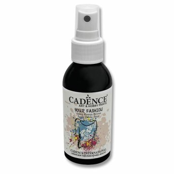 Cadence Your Fashion barve za tekstil, 100 ml - črna