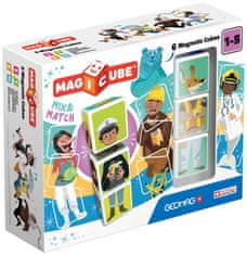 UNBRANDED Geomag Magicube Mix & Match Characters 6 kosov 