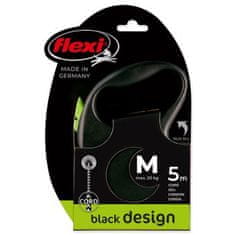 Flexi Povodec Black Design kabel M zelen 5m