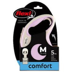 Flexi Povodec New Comfort trak M roza 5m